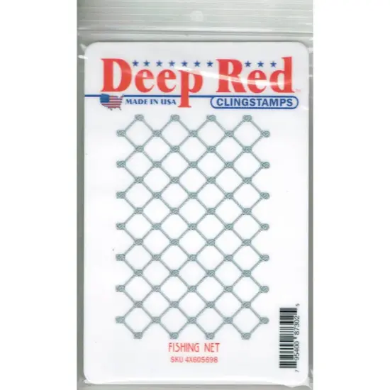 Deep Red Stamps Fishing Net Rubber Stamps 3 x 4inches {2}