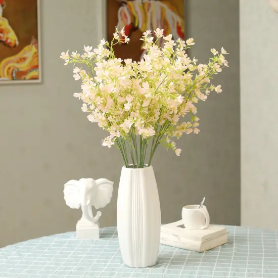 Grand Verde Forget-Me-Not Tall Artificial Flowers 29&rdquo; Long Stems Real-Touch Faux Bouquet, 5pcs Bundle Soft Pink {6}