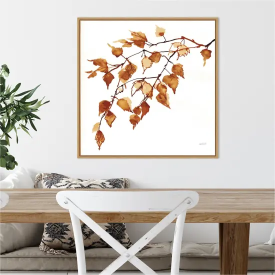 Colors of the Fall VIII by Anne Tavoletti 22-in. W x 22-in. H. Canvas Wall Art Print Framed in Natural {4}
