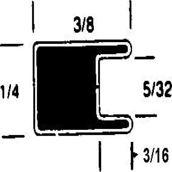 3/8in U Zinc Came: Four Pieces 36in Long for Stained Glass {2}