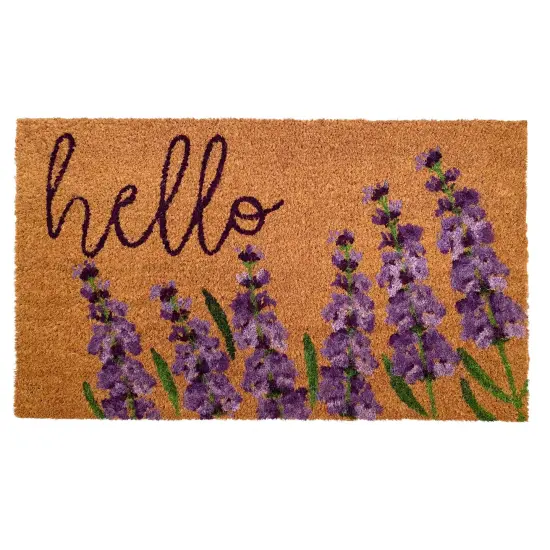 Lavender Hello Doormat {1}