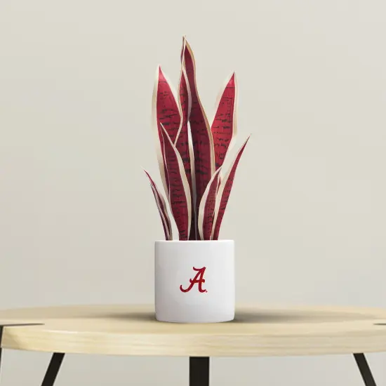 Alabama Snake Plant - University of Alabama Faux Snake Plant - Alabama Gifts for Men, Alabama Gifts for Women - Alabama Gifts, Crimson Tide Decorations - Office Accessories for Men {4}
