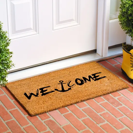 108531729 Nautical Anchor Welcome Doormat {2}