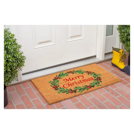 Christmas Wreath Doormat {4}