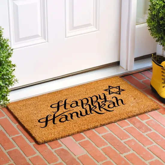 108381729 Hanukkah Greetings Doormat {3}