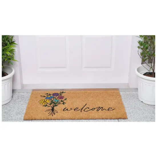 Spring Flowers Bouquet Doormat {4}