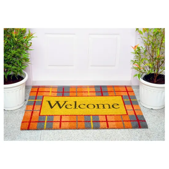 107601729 Fall Plaid Doormat {5}
