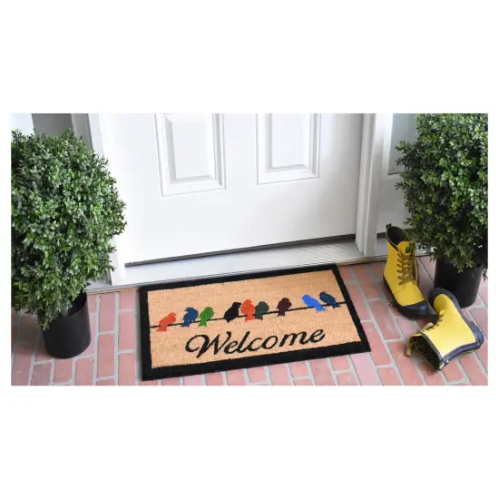 Birds on a Wire Doormat {2}