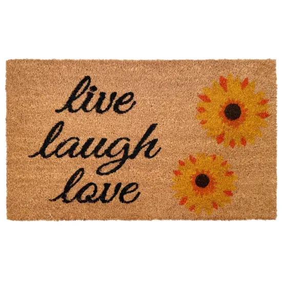 102831729 Sunflower Live Laugh Love Doormat {1}