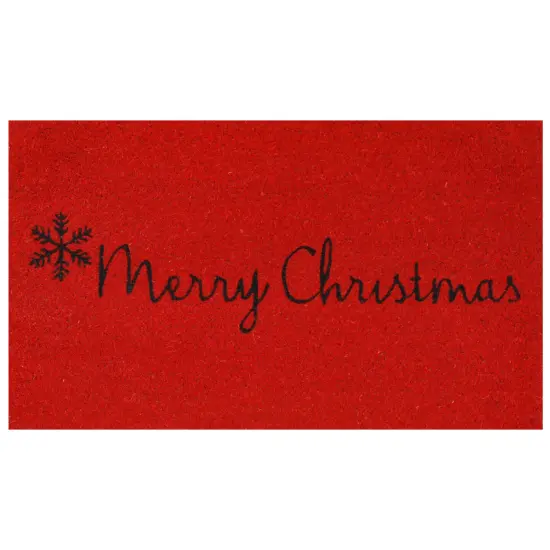 Red Merry Christmas Doormat {1}