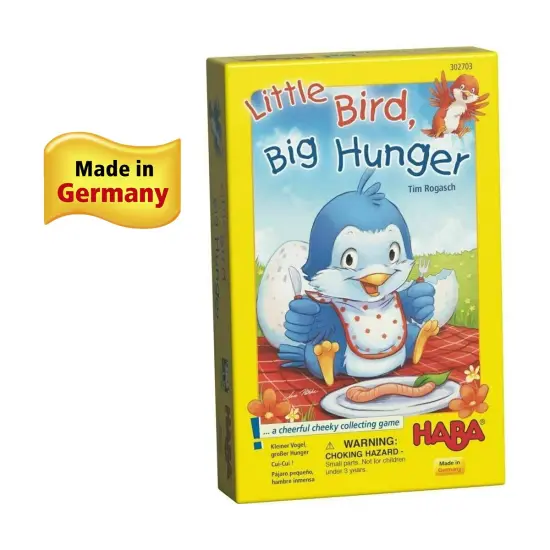 HABA Little Bird, Big Hunger - A Cheerfully Cheeky Collecting Game for Ages 3 and Up (Made in Germany) Multicolor {7}