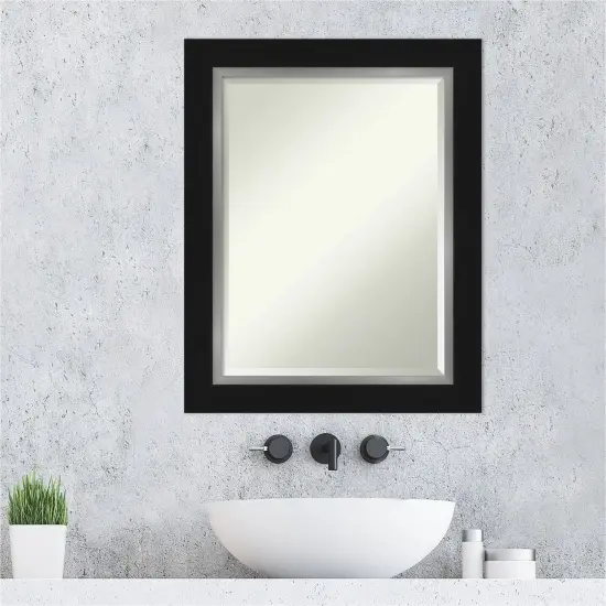 Beveled Bathroom Wall Mirror, Eva Frame {6}