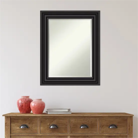Beveled Bathroom Wall Mirror, Colonial Frame {5}