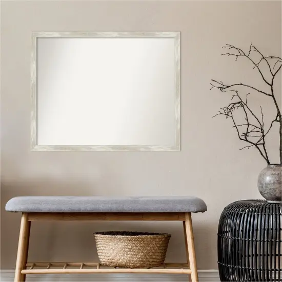 Amanti Art Non-Beveled Wall Mirror, Crackled Metallic Narrow Frame {5}