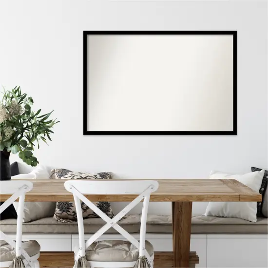 Amanti Art Non-Beveled Wall Mirror, Jet Black Frame {7}