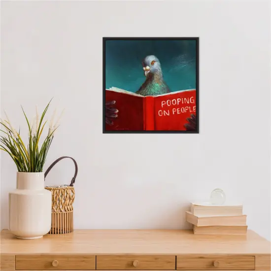 Pigeon on People by Lucia Heffernan Canvas Art Framed {6}