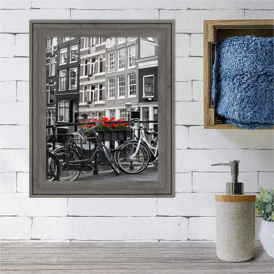 Amanti Art Regis Barnwood Grey Narrow Wood Picture Frame Regis Grey {5}