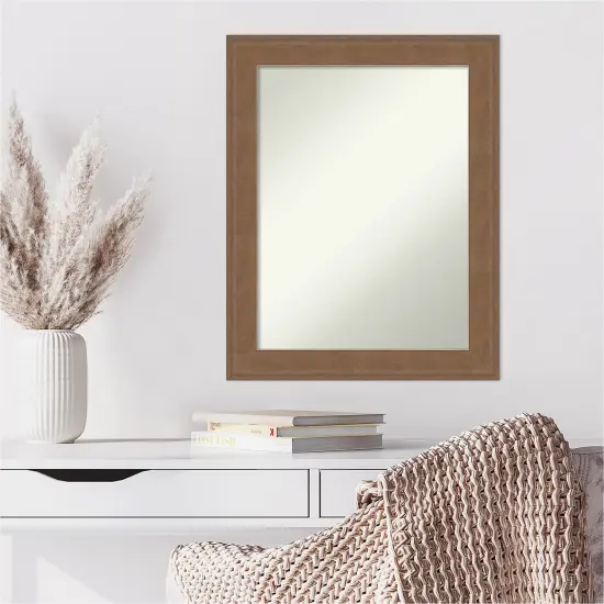 Amanti Art Non-Beveled Wall Mirror, Alta Brown Grey Frame Alta Medium Brown {6}
