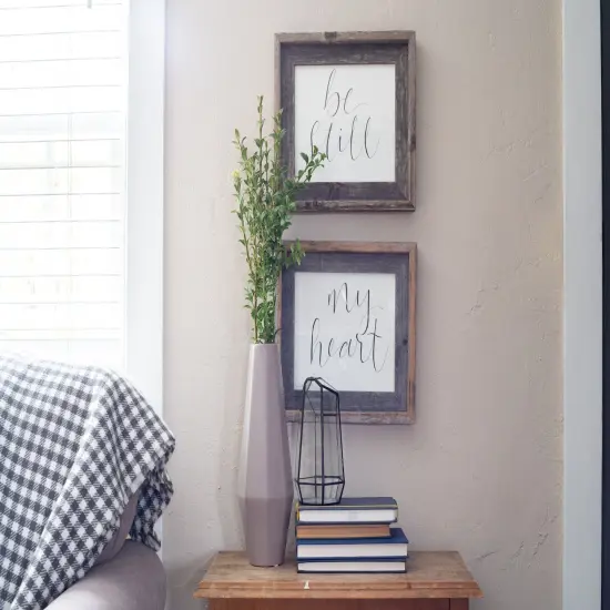 Rustic Farmhouse Signature Series 9 in. x 12 in. Reclaimed Wood Picture Frame Brown {8}