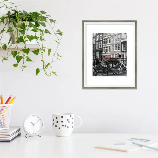 Lucie Wood Picture Frame Lucie Silver White {5}