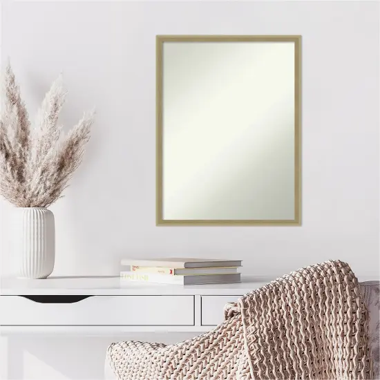 Amanti Art Non-Beveled Wood Wall Mirror, Lucie Black Frame Lucie Champagne Frame {6}