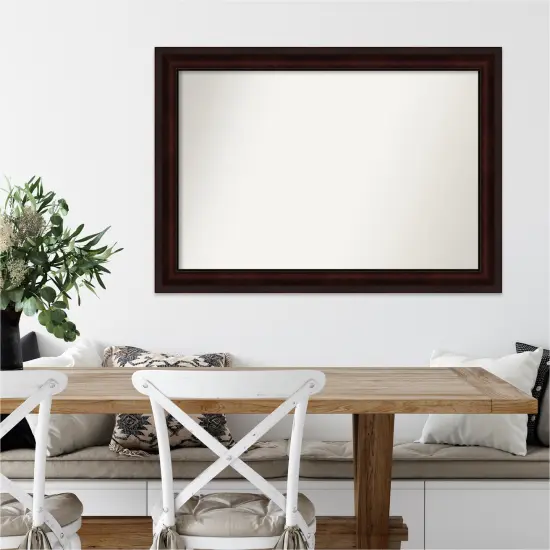 Amanti Art Non-Beveled Wall Mirror, Coffee Bean Brown Frame {7}
