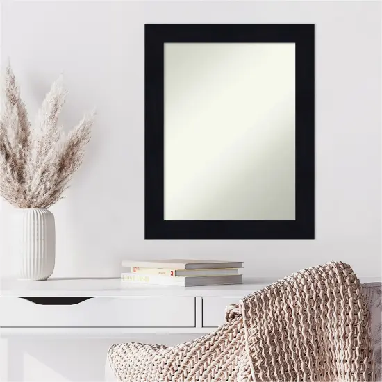 Amanti Art Non-Beveled Wood Wall Mirror, Shiplap Navy Frame {6}