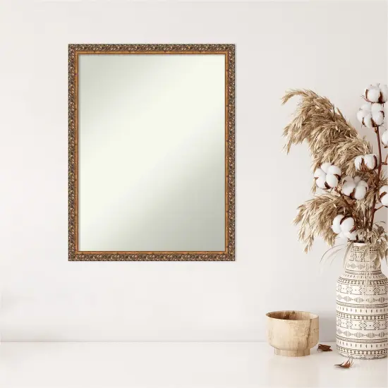 Amanti Art Non-Beveled Wood Wall Mirror, Antique Bronze Frame {5}