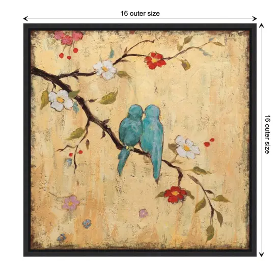 Love Birds II by Katy Frances Canvas Wall Art Print Framed {1}
