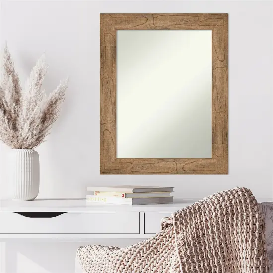 Amanti Art Non-Beveled Wood Wall Mirror, Owl Brown Frame {6}