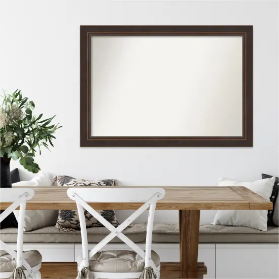 Amanti Art Non-Beveled Wood Wall Mirror, Lara Bronze Frame {7}