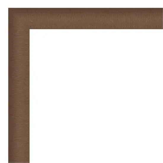 Amanti Art Non-Beveled Wall Mirror, Elegant Brushed Bronze Narrow Frame {9}
