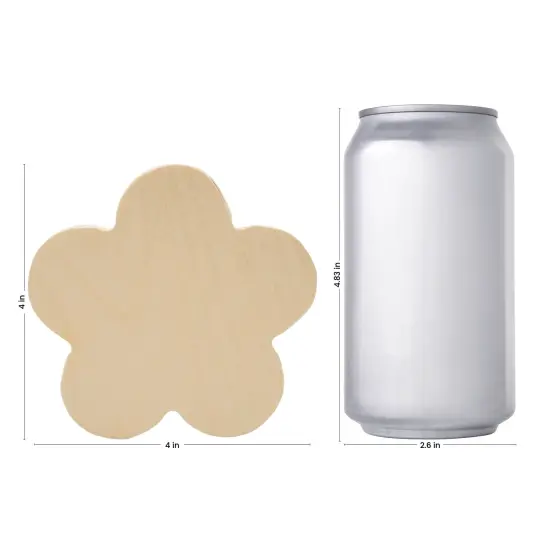 Flower Tiered Tray Decor 4", Chunky Blank Wood Shape for Crafts | Woodpeckers {7}