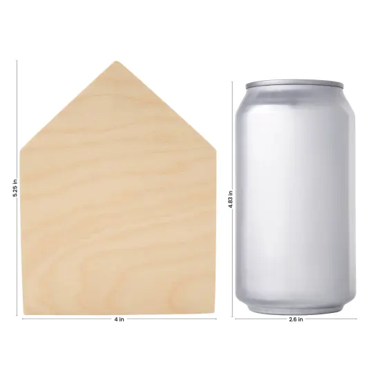 House Tiered Tray Decor 5-1/4", Chunky Blank Wooden Sign Crafts | Woodpeckers {7}