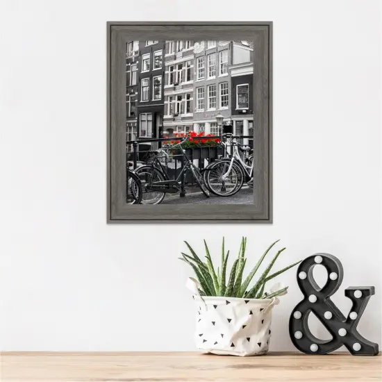 Amanti Art Regis Barnwood Grey Narrow Wood Picture Frame Regis Grey {6}
