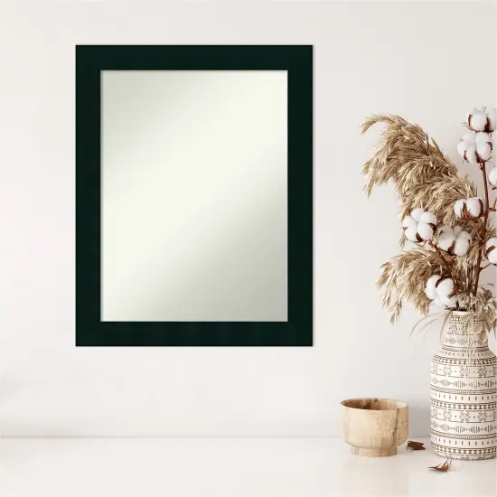 Amanti Art Non-Beveled Wood Wall Mirror, Tribeca Black Frame {5}
