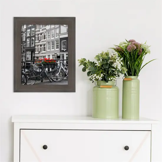 Hardwood Narrow Wood Picture Frame Hardwood Mocha {6}