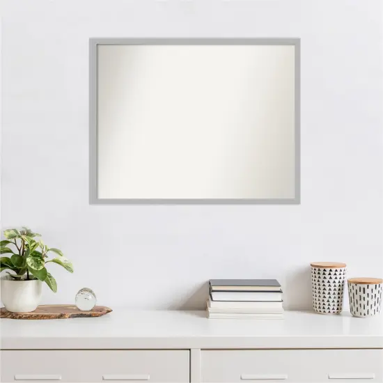 Amanti Art Non-Beveled Wall Mirror, Hera Chrome Frame {6}