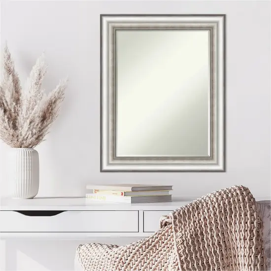Petite Bevel Wall Mirror, Salon Silver Frame {6}