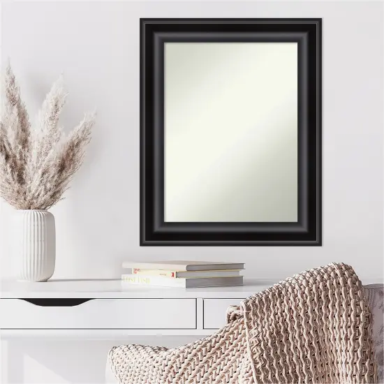 Amanti Art Non-Beveled Wall Mirror, Grand Black Frame {6}