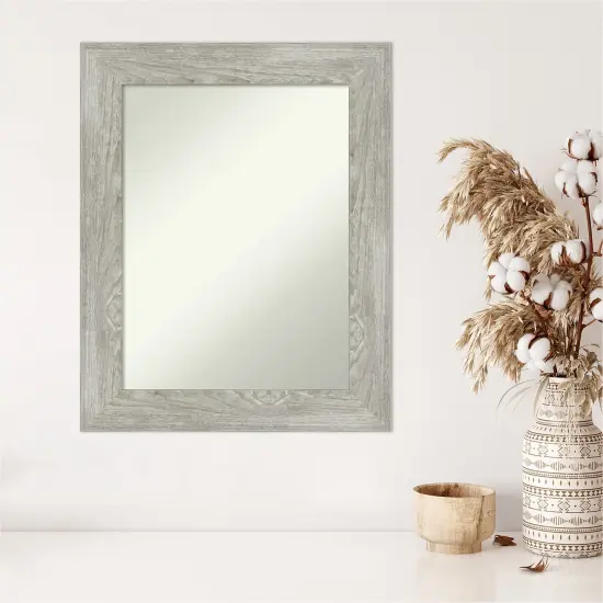 Amanti Art Non-Beveled Wall Mirror, Dove Greywash Frame {5}