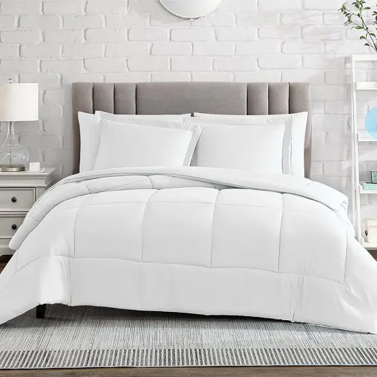 American Home Collection Down Alternative Comforter Set Extra Warm and Soft White {1}