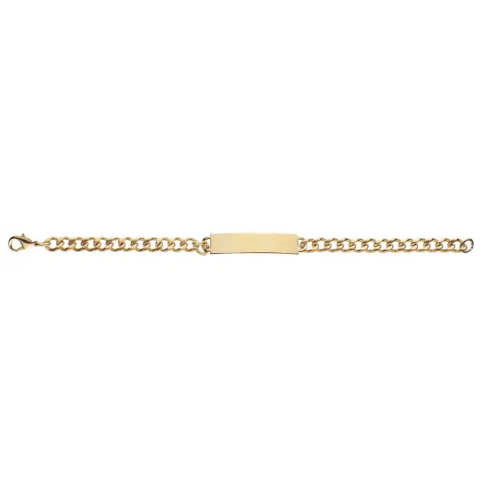 ID Bracelet Gold Plated 8 1/2" {1}