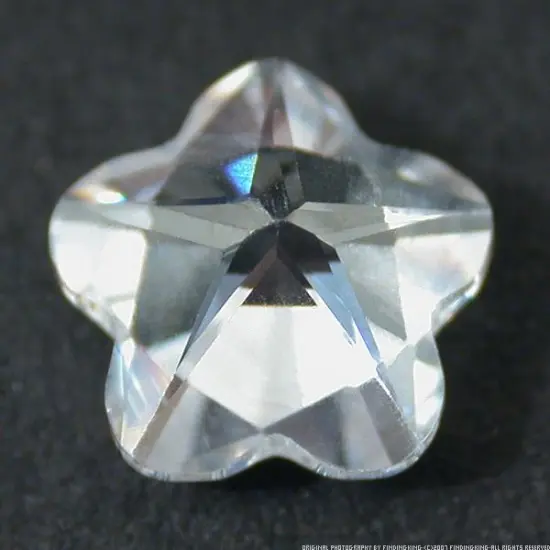 2 White Flower Cubic Zirconia 6mm {2}