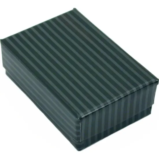 100 Black Stripe Cotton Filled Jewelry Gift Box 1 7/8" {4}
