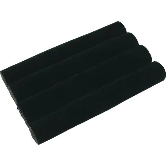 3 Continuous Slot Black Velvet Ring Display Tray Insert {1}
