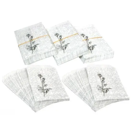 500 Silver Paper Gift Bags Shopping Tote Sales Bag 6 x 4" {1}