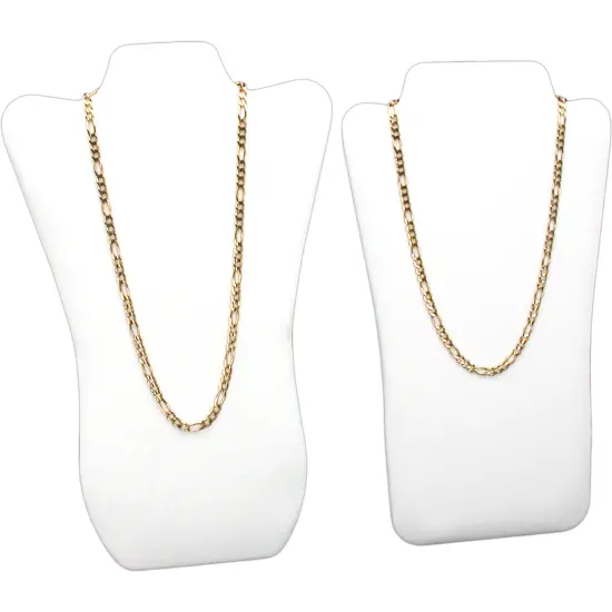 White Leatherette Large Jewelry Display 8 Pc Set New {2}