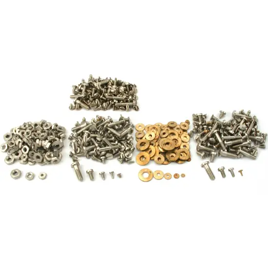 300 Clock Screws Washers Nuts Clockmaker Assorted Parts {1}