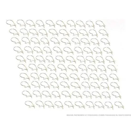 100 Sterling Silver French Ear Wires Earrings 25 Gauge {1}